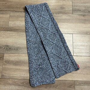 GUESS Scarf Vintage 100% Lambswool Knit Blue